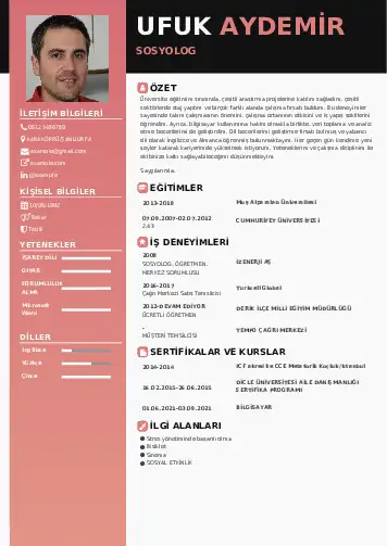 Sosyolog Cv Örnekleri cv indir